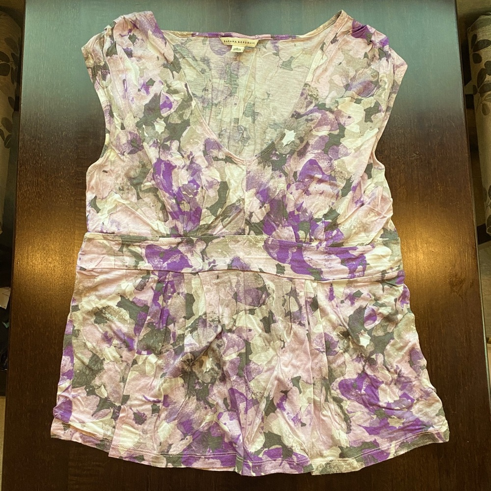 Banana Republic Purple Floral Top